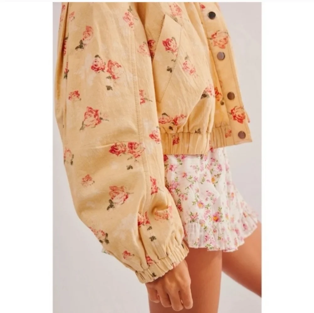 NWT Free People Rory Floral Bomber Jacket Size XS $148 Retail - Picture 4 of 7